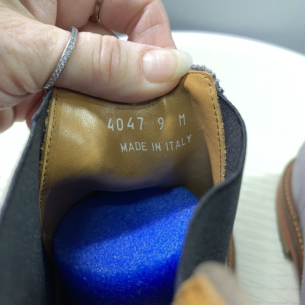 Barneys Of New York Men's Suede Leather Gray  Bootie‎ Ankle Boot Sz. 9 M Italy - Picture 5 of 11